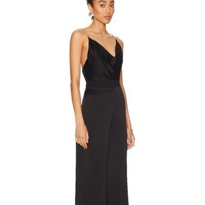 Riska Cowl Neck Chain Strap Jumpsuit in Black
Alice + Olivia